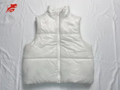 Asiapo China Factory Weiße ärmellose Winter-Kurzoberbekleidung für Damen mit warmem Stand