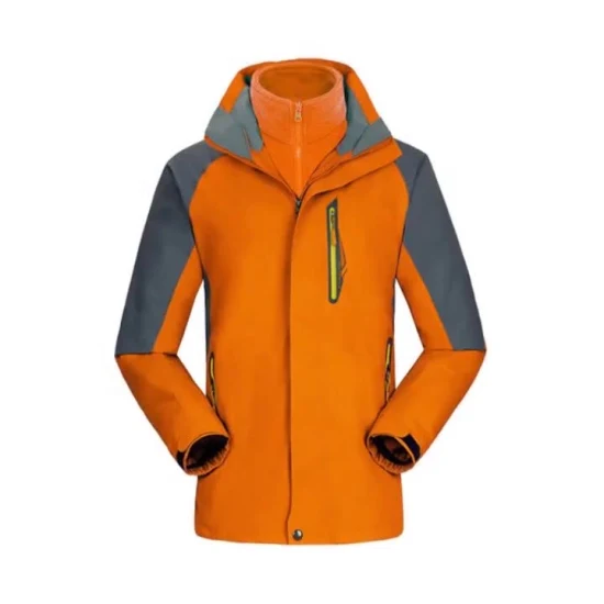 Winterisolierter, kalter, warmer Thermo-Parka aus 100 % Polyester/Nylon/Baumwolle, Arbeitskleidung, äußere Sport-3-in-1-Skijacke